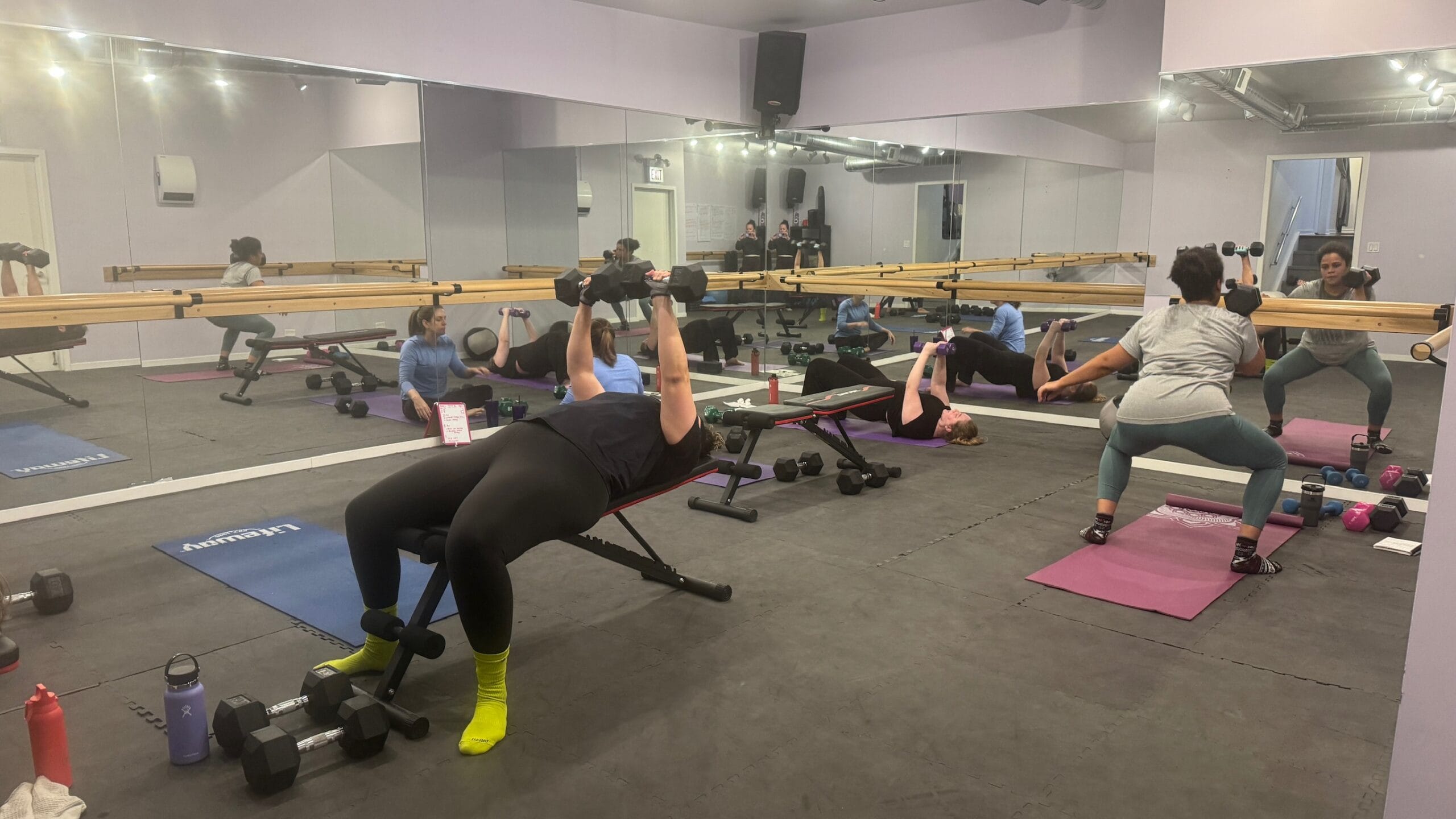 Women Strength Training In A Group