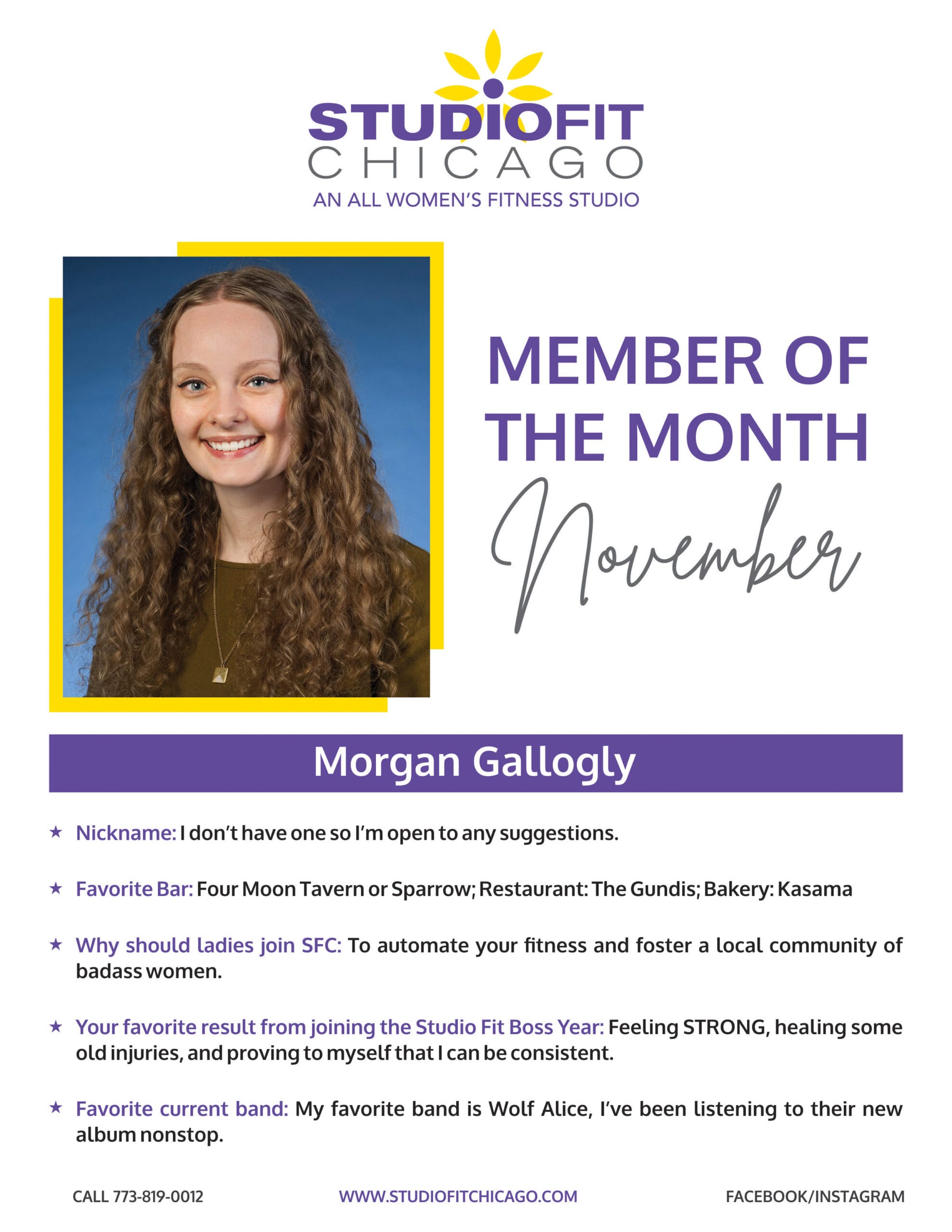 November Member Of The Month - Morgan Gallogly November Member Of The Month - Morgan Gallogly October Member Of The Month