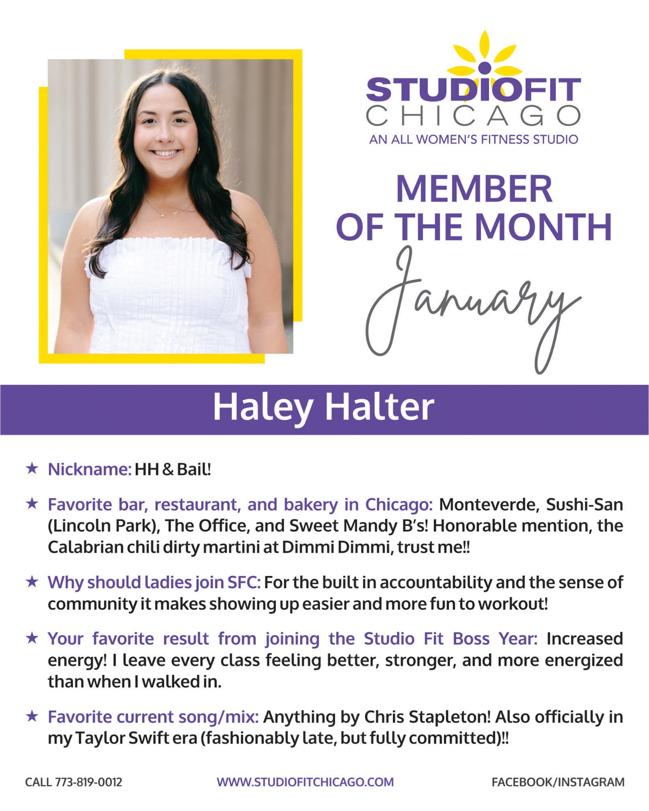January 2026, Member Of The Month - Haley Halter October Member Of The Month