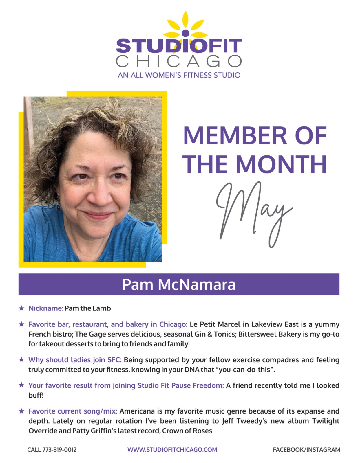Pam Mcnamara: Studio Fit Chicago'S May 2026 Member Spotlight | Women'S Fitness Success Story