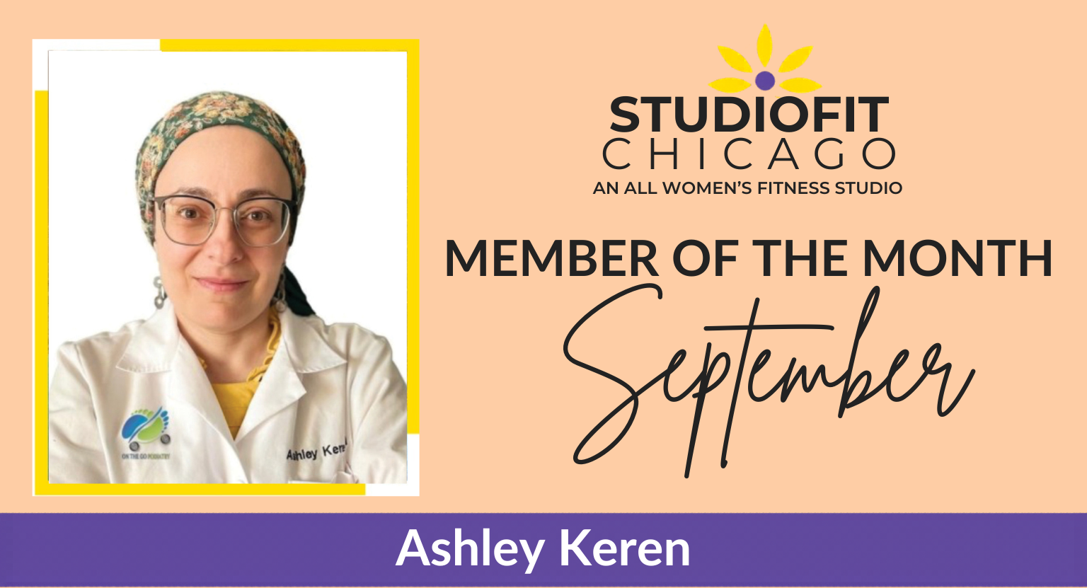 Studio Fit Chicago - September Member Of The Month: Ashley Keren September Member Of The Month Ashley Keren